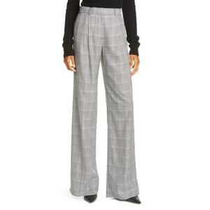 ATM Wide Leg Pants High Waist Pleated Gray Preppy Academia Office Womens US 2